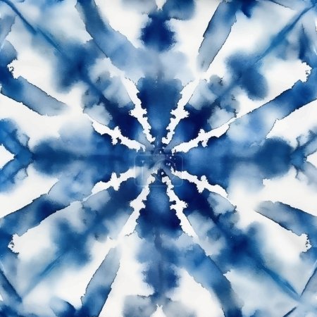 Illustration for Abstract background with a Shibori style painted design - Royalty Free Image
