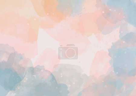 Illustration for Hand painted pastel coloured watercolour background design - Royalty Free Image