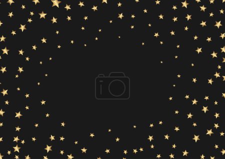 Ilustración de Fondo de Navidad con un brillante diseño de estrellas de oro - Imagen libre de derechos