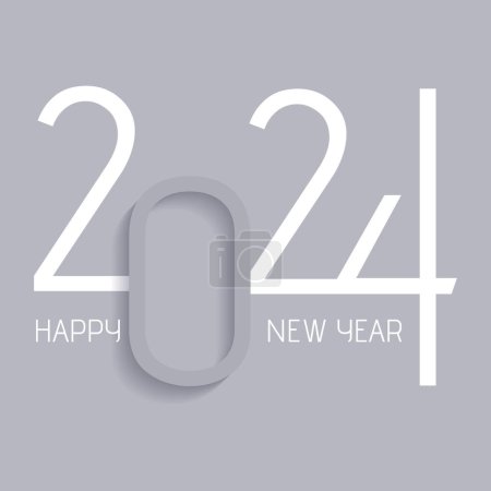 Téléchargez les illustrations : Happy New Year fond avec un nombre minimal de conception - en licence libre de droit