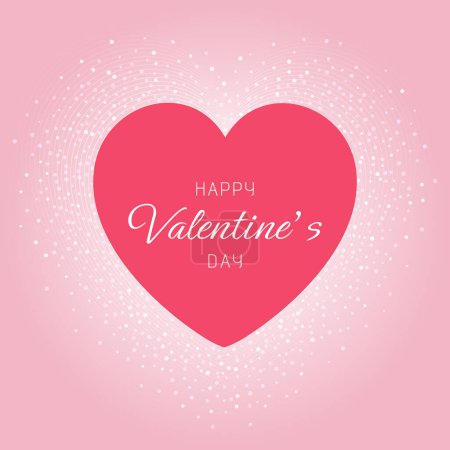 Illustration for Valentines Day background with a heart design and sparkles - Royalty Free Image
