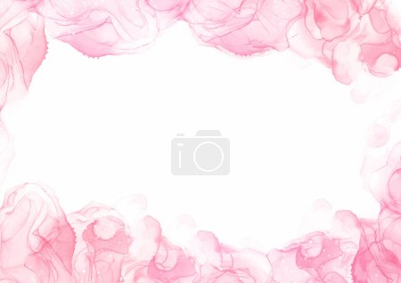 Illustration for Elegant hand painted pastel pink alcohol ink background design - Royalty Free Image