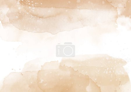 Illustration for Hand painted neutral coloured watercolour background design - Royalty Free Image
