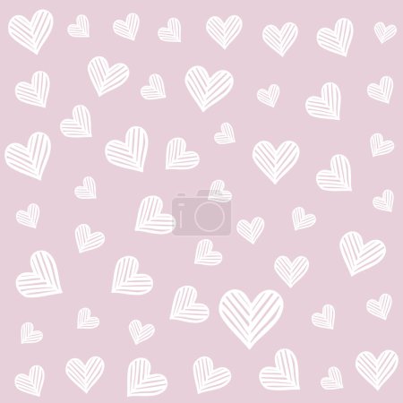 Téléchargez les illustrations : Fond Saint-Valentin avec un motif décoratif coeur - en licence libre de droit