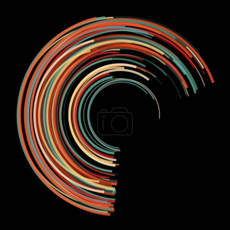 Ilustración de Fondo abstracto con un diseño de logotipo de líneas retro - Imagen libre de derechos