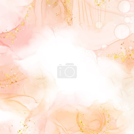 Foto de Elegante pastel rosa pintado a mano alchol tinta fondo - Imagen libre de derechos
