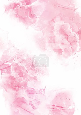 Foto de Pastel rosa pintado a mano acuarela fondo diseño - Imagen libre de derechos