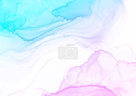 Illustration for Pastel coloured hand painted watercolour background design - Royalty Free Image