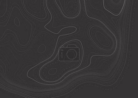 Ilustración de Fondo de mapa abstracto con un diseño de topografía - Imagen libre de derechos