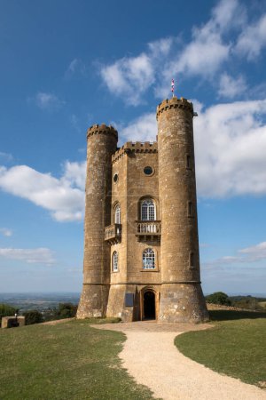 Photo for Broadway Tower at the top of Broadway Hill in the Cotswolds - Royalty Free Image