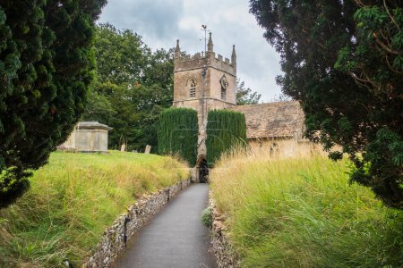 Photo for Old English Church in the countryside in The Slaughters in the Cotswolds - Royalty Free Image