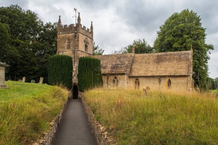 Photo for Old English Church in the countryside in The Slaughters in the Cotswolds - Royalty Free Image