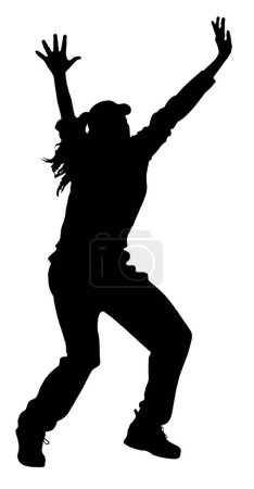 Detailed Sport Silhouette - Woman or Female Cricket Bowler Appealing for LBW