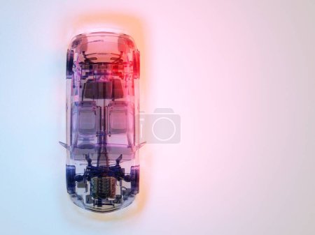 Photo for Glass auto on white background..3d render - Royalty Free Image