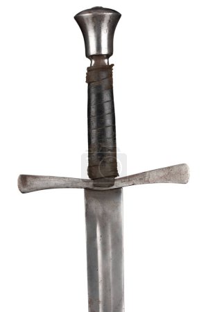 Medieval sword isolated on white background.