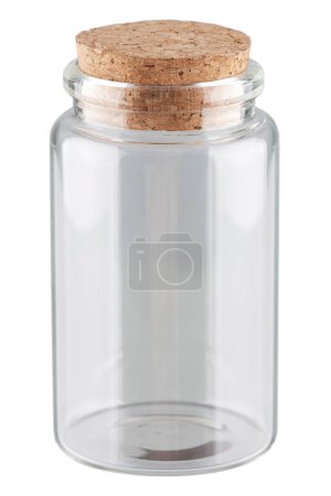 Vintage apothecary glass bottle isolated on white background