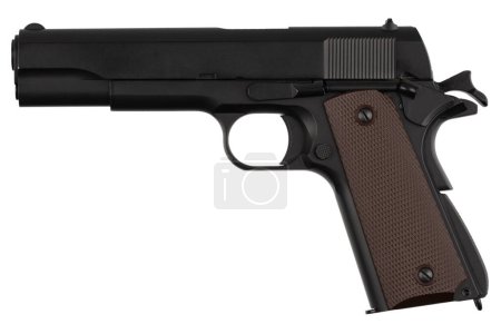 Automatic Pistol, Caliber .45 isolated on white background