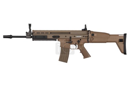 US Army assault rifle isolated on a white background