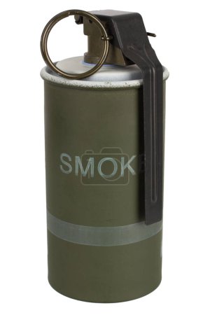 smoke hand grenade isolated on white background