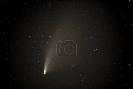 Photo for Closeup photo of the NeoWise Comet of 2020. This comet will not return for almost 7000 years according to NASA. Taken with a 200mm lens. - Royalty Free Image