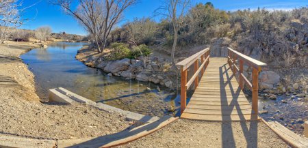 Photo for Lynx Creek crossing bridge at Fain Lake in Prescott Valley Arizona. - Royalty Free Image
