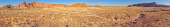 Super panorama of the Lithodedron Wilderness along the trail to Onyx Bridge in Petrified. The Squared Off Butte in the center marks the turning point in the trail. Stickers #700420240