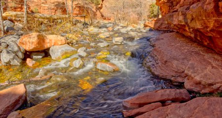 Photo for Boulder filled section of Oak Creek on the north end of Slide Rock State Park north of Sedona Arizona. - Royalty Free Image