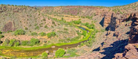 Panorama of the Upper Verde River Canyon near Paulden AZ. Located east of Sullivan Dam and Lower Sullivan Canyon which is where the Verde River headwaters start.