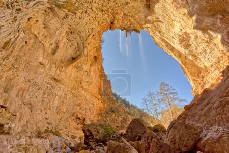The arch cave below the bridge in Tonto Natural Bridge State Park Arizona.