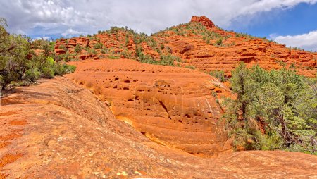 A strangely shaped sandstone formation on the eastside of Twin Buttes in Sedona AZ.  It is along the Hog Heaven Trail.