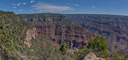 Uncle Jim Point viewed from Bright Angel Point on the North Rim of Grand Canyon Arizona.