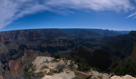 Grand Canyon Arizona viewed from Powell Point under moonlight.