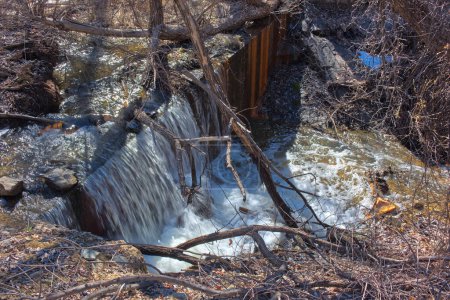 Banning Creek Waterfall below Lower Goldwater Lake at Goldwater Lakes Park in Prescott Arizona.