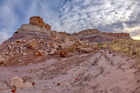 The west cliffs of the Lower Blue Mesa at Petrified Forest National Park Arizona.