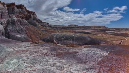 The north cliffs of the Blue Mesa in Petrified Forest National Park Arizona.