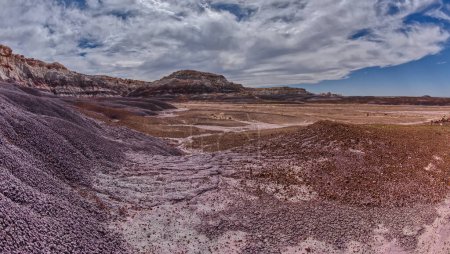The north cliffs of the Blue Mesa in Petrified Forest National Park Arizona.
