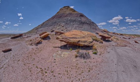Foto de La colina Haystack norte en el Parque Nacional Bosque Petrificado Arizona. - Imagen libre de derechos