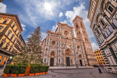 Photo for Florence, Tuscany, Italy during Christmas season with the Duomo in the daytime. - Royalty Free Image