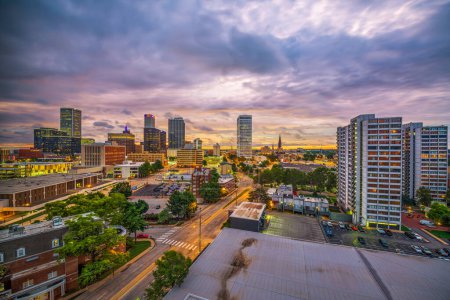 Photo for Tulsa, Oklahoma, USA downtown city skyline at twilight. - Royalty Free Image
