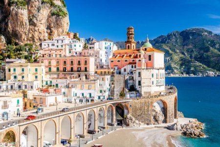 Photo for Atrani, Italy along the beautiful Amalfi Coast in the afternoon. - Royalty Free Image