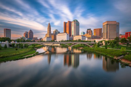 Photo for Columbus, Ohio, USA skyline on the Scioto River on the afternoon. - Royalty Free Image