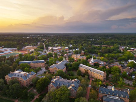 Photo for Williamsburg, Virginia, USA downtown from above at dusk. - Royalty Free Image