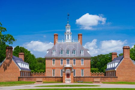 Photo for WILLIAMSBURG, VA, USA - MAY 8, 2023: The Governor's Palace. The reconstruction shows the official residence of the governors of the Colony of Virginia and two post-colonial governors. - Royalty Free Image