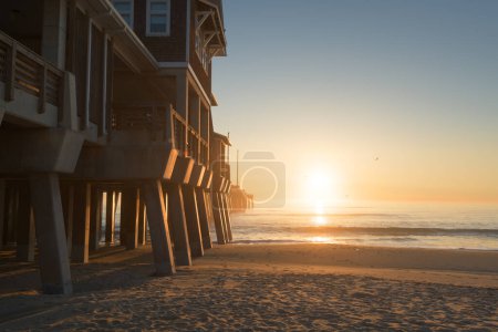 Photo for Jennette's Pier in Nags Head, North Carolina, USA at dawn. - Royalty Free Image