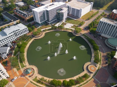 Photo for Newport News, Virginia, USA city center from above. - Royalty Free Image