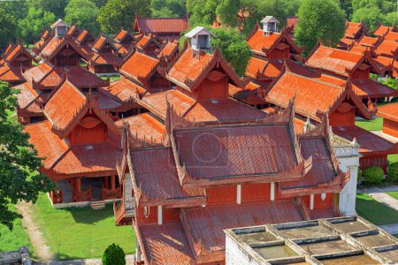 Photo for Mandalay, Myanmar buildings on the Royal Palace grounds. - Royalty Free Image