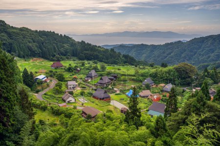 Foto de Kamiseya pueblo en el norte de la Prefectura de Kioto, Japón. - Imagen libre de derechos