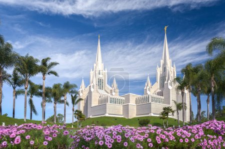 Photo for The San Diego California Mormon Temple in La Jolla, California. - Royalty Free Image