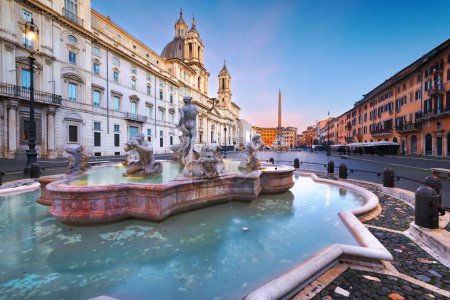Photo for Piazza Navona in Rome, Italy at dawn. - Royalty Free Image