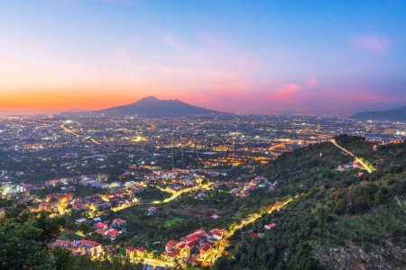 Photo for Pompei, Italy Under Mt. Vesuvius at dusk. - Royalty Free Image